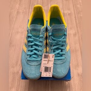 Adidas Handball Spezial Blue Glow, Bright Yellow, Gold Metallic Shoes
